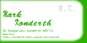 mark konderth business card